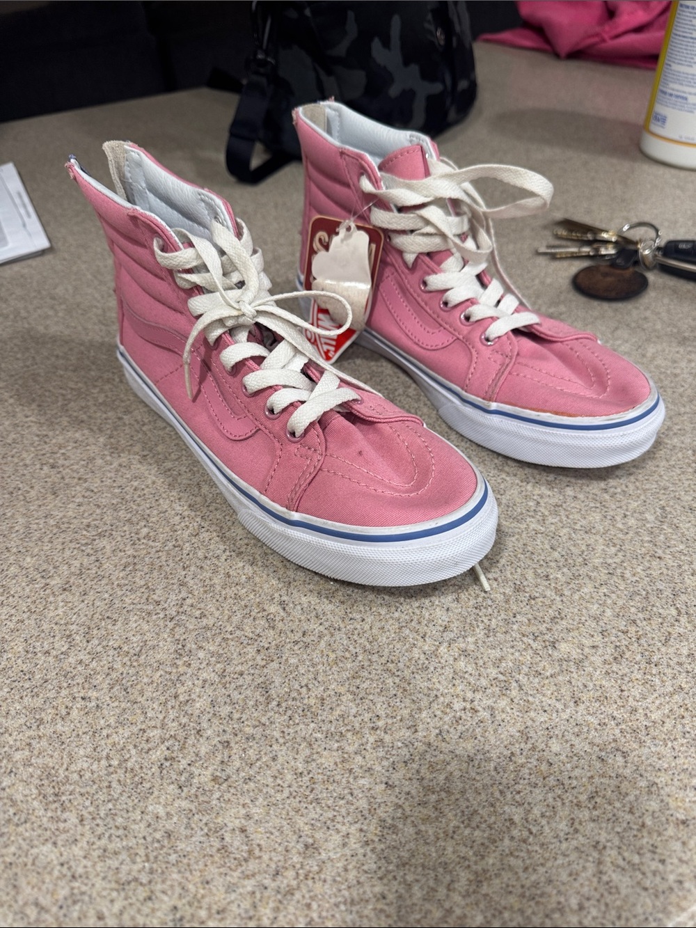 Vans Sk8-Hi Pink Canvas High-Top Sneakers